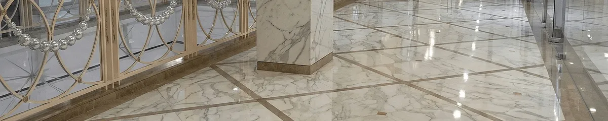 Beautiful marble floor professionally installed in Arlington, TX
